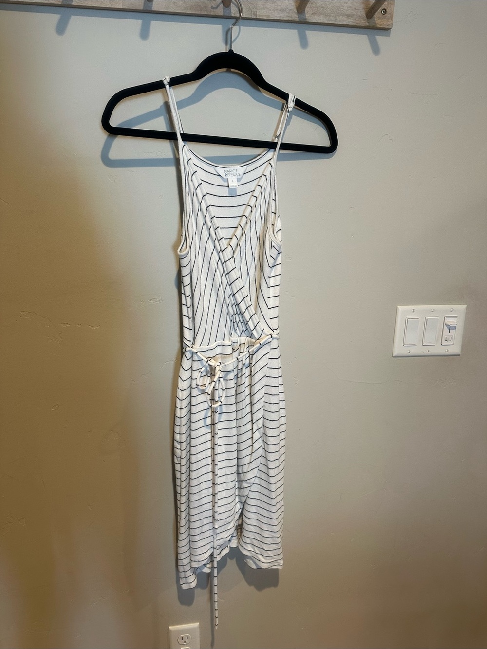 Market & Spruce Striped Sleeveless Midi Dress
